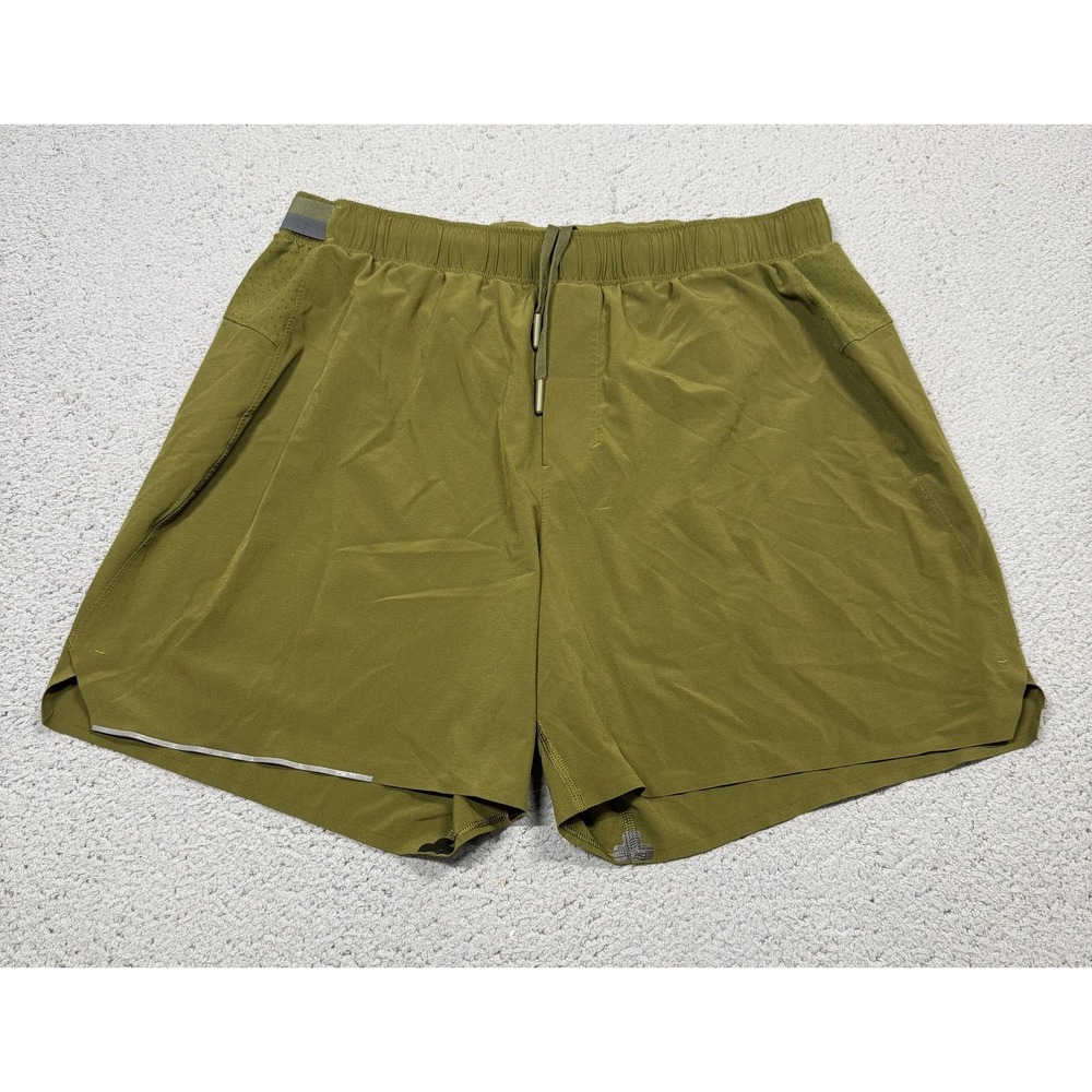 Lululemon Shorts Mens 32 Green Unlined Running 5 Inseam Quick Dry Athletic
